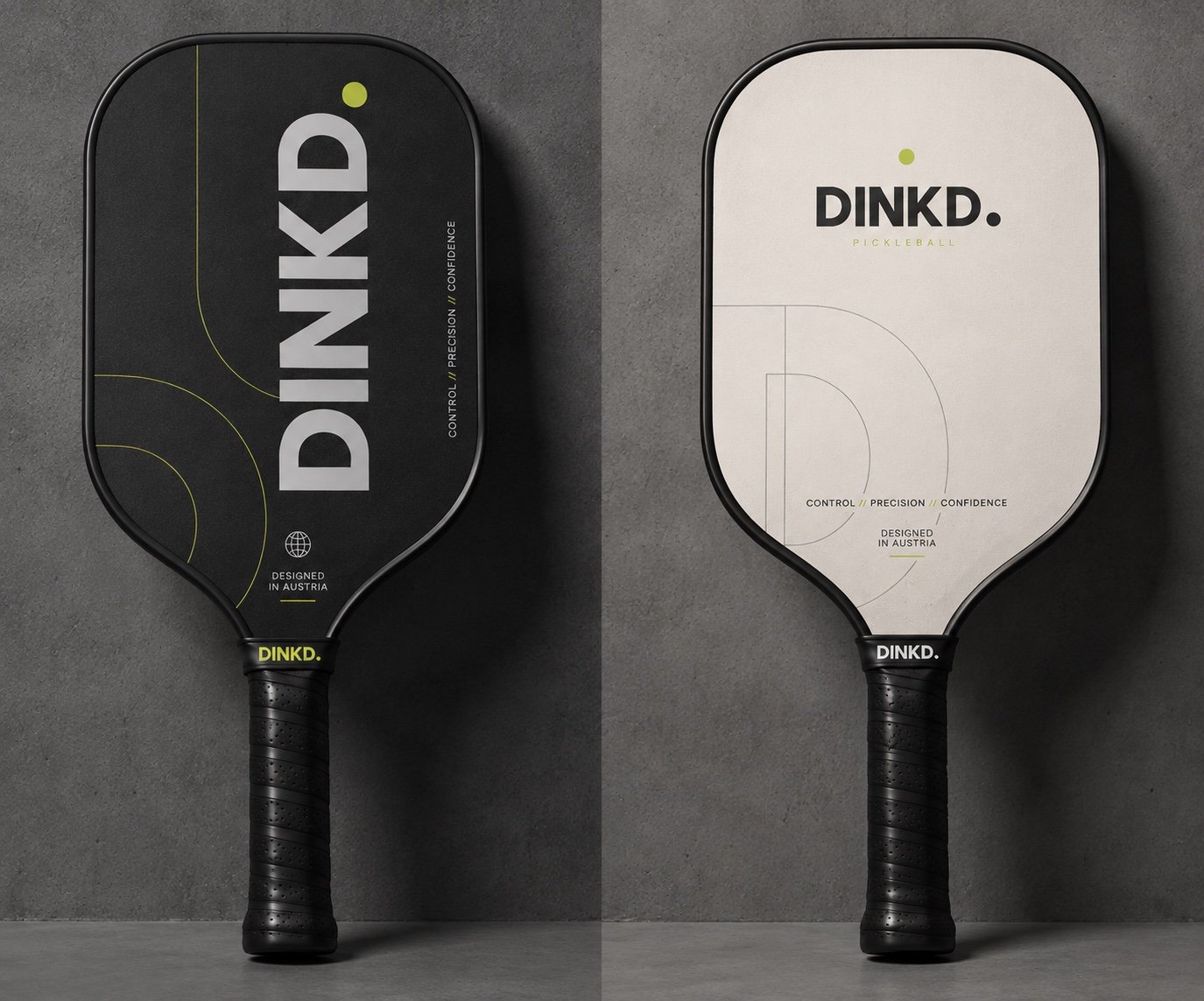 Schwarzer und off-white DINKD. Pickleball-Schläger